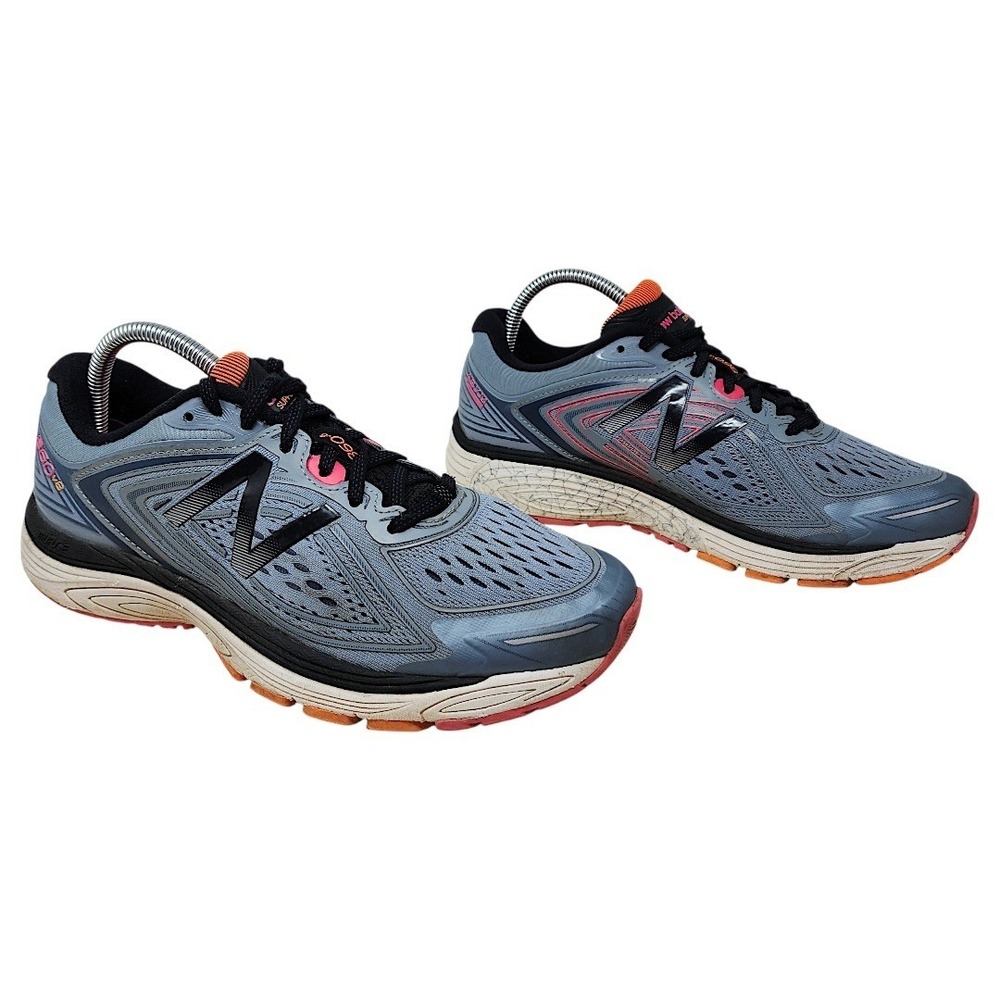 New Balance 860v8 9.5 D Women Gray Pink Running Shoe Stability W860GP8 Athletic